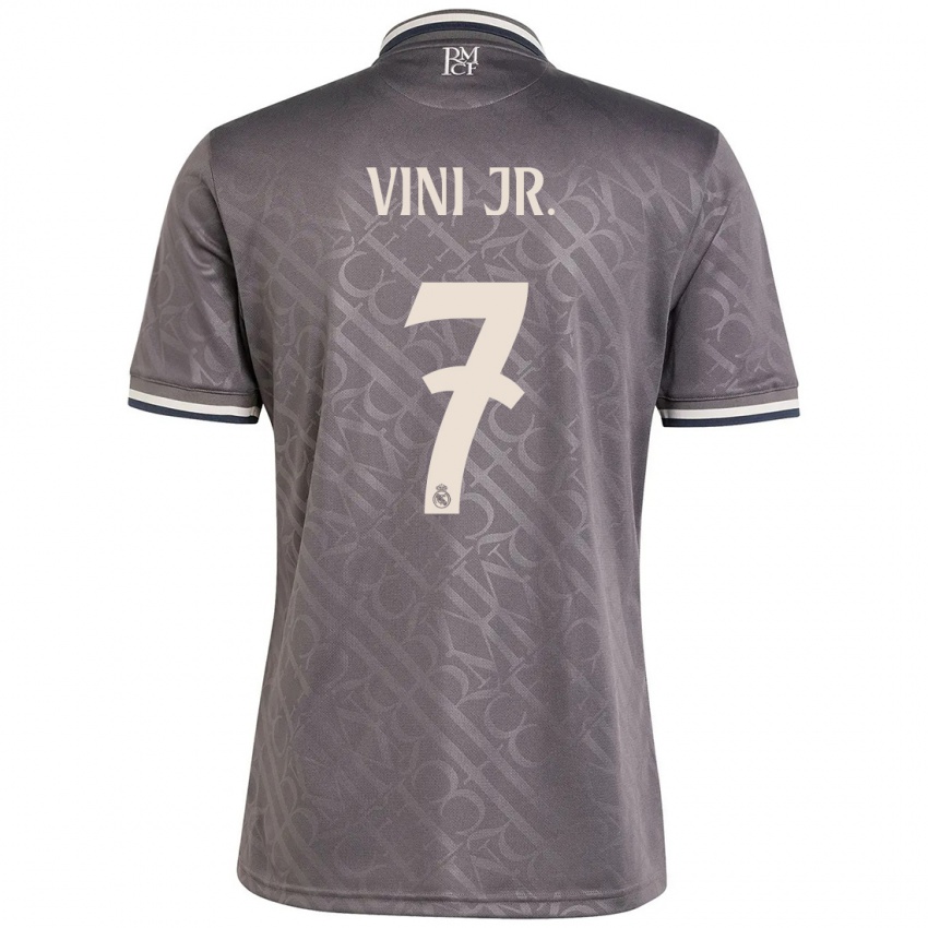 Niño Camiseta Vinicius Junior #7 Carbón Equipación Tercera 2024/25 La Camisa Chile