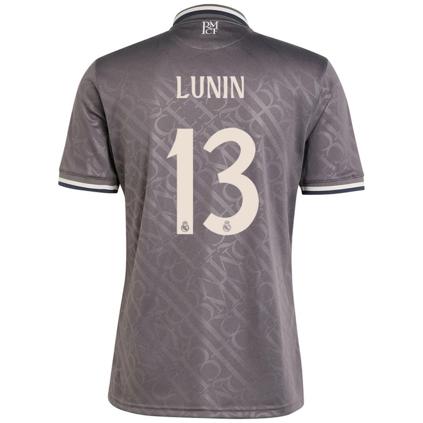 Niño Camiseta Andriy Lunin #13 Carbón Equipación Tercera 2024/25 La Camisa Chile