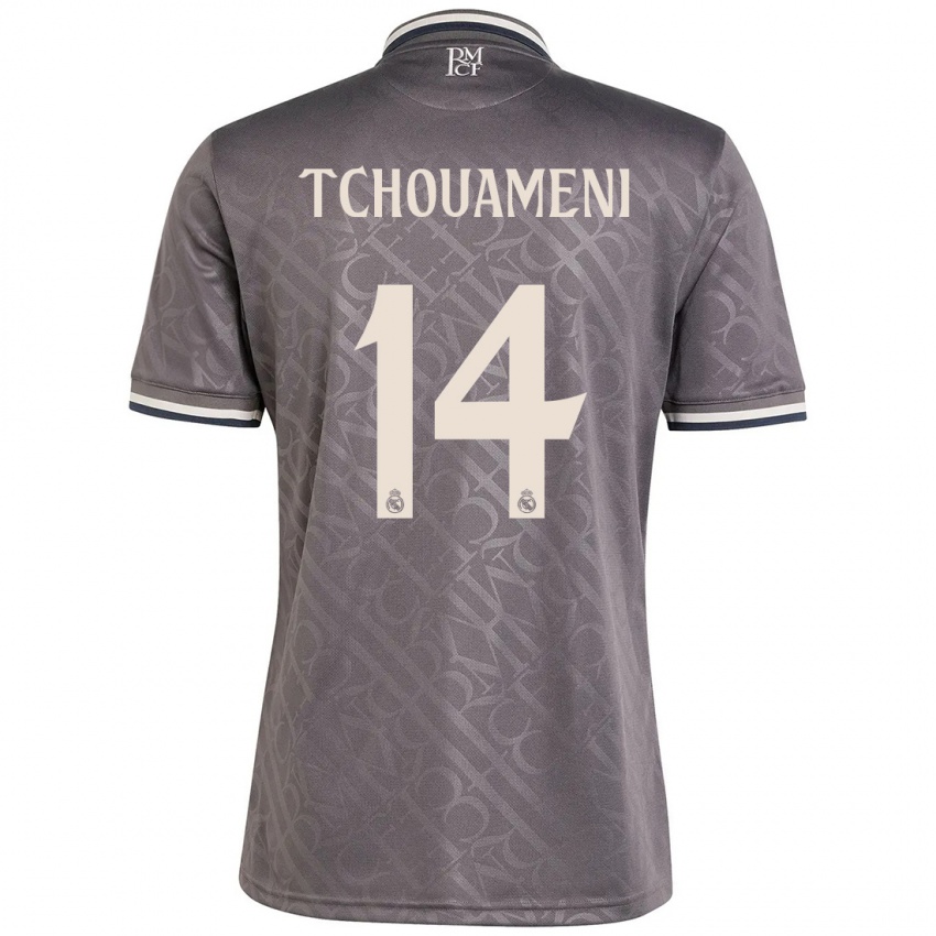 Niño Camiseta Aurelien Tchouameni #14 Carbón Equipación Tercera 2024/25 La Camisa Chile