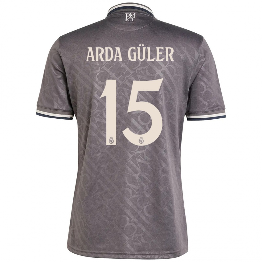 Niño Camiseta Arda Güler #15 Carbón Equipación Tercera 2024/25 La Camisa Chile