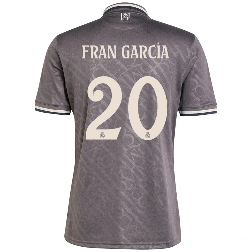 Niño Camiseta Fran García #20 Carbón Equipación Tercera 2024/25 La Camisa Chile