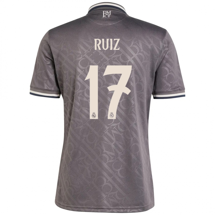 Niño Camiseta David Ruiz #17 Carbón Equipación Tercera 2024/25 La Camisa Chile