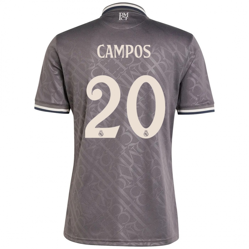 Niño Camiseta Andrés Campos #20 Carbón Equipación Tercera 2024/25 La Camisa Chile