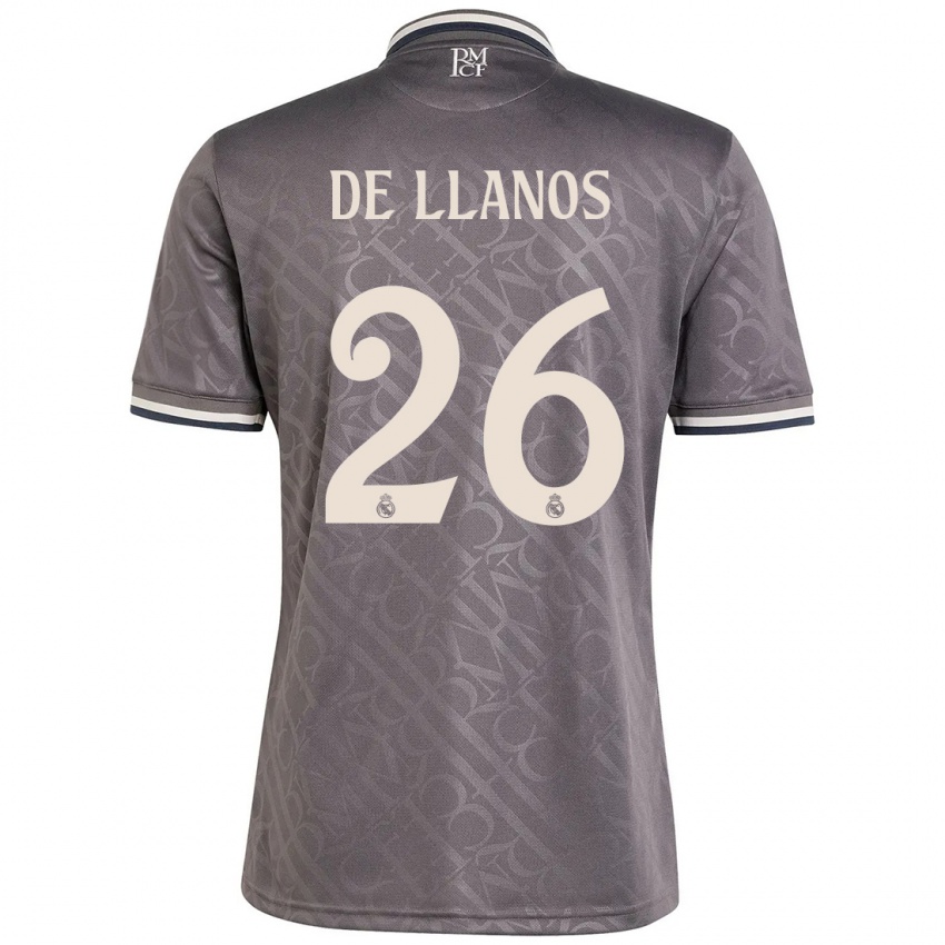 Niño Camiseta Hugo De Llanos #26 Carbón Equipación Tercera 2024/25 La Camisa Chile