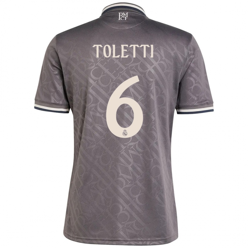 Niño Camiseta Sandie Toletti #6 Carbón Equipación Tercera 2024/25 La Camisa Chile