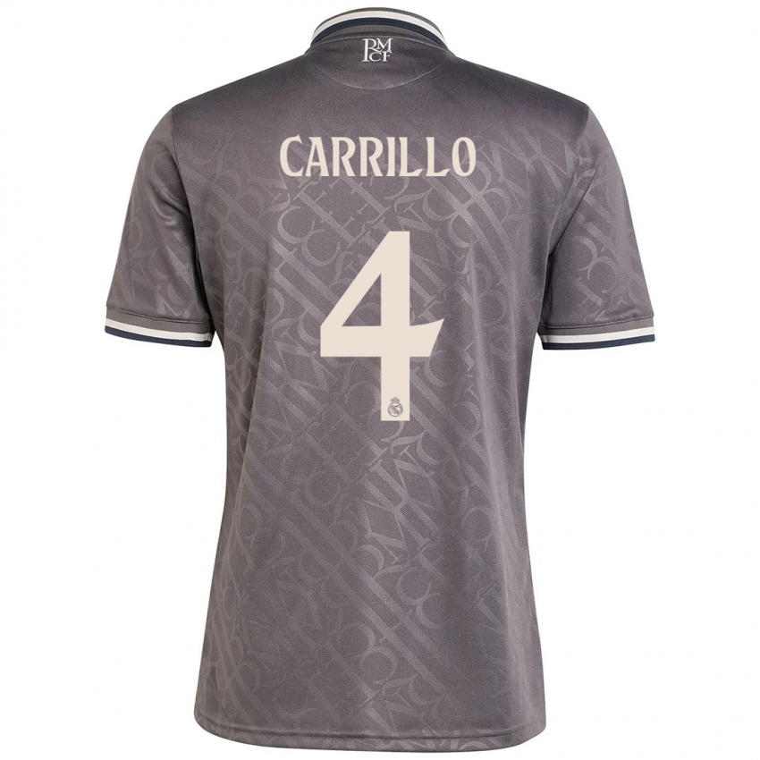 Niño Camiseta Alvaro Carrillo #4 Carbón Equipación Tercera 2024/25 La Camisa Chile