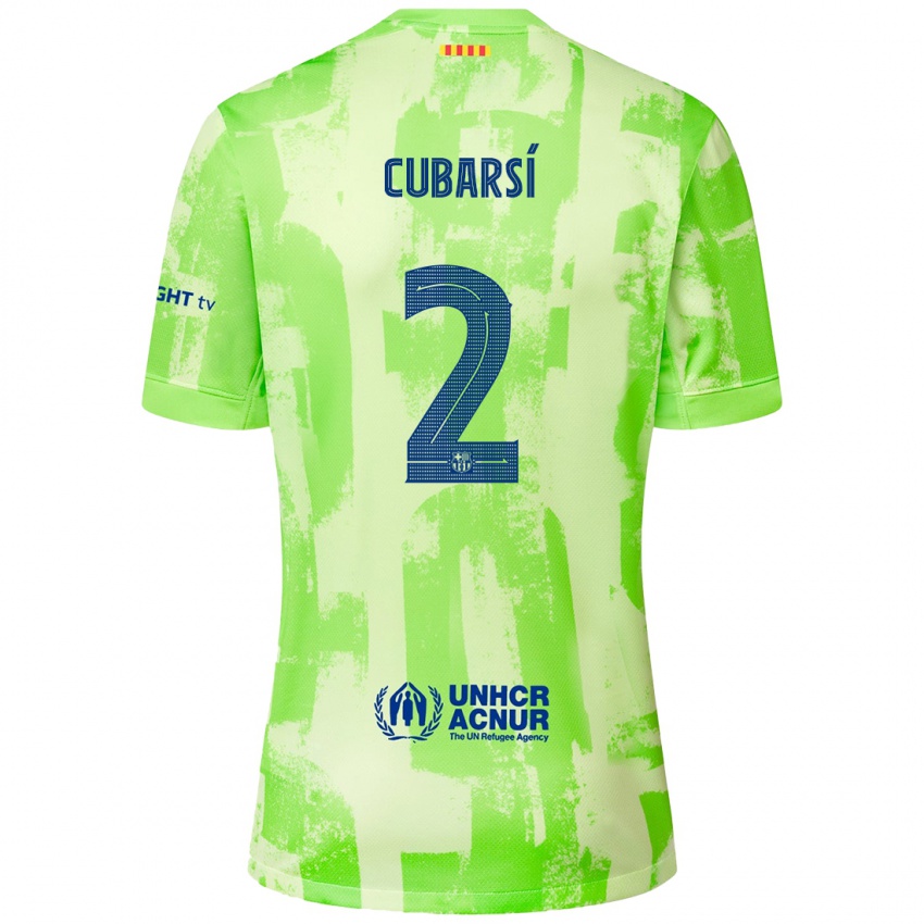 Niño Camiseta Pau Cubarsí #2 Lima Equipación Tercera 2024/25 La Camisa Chile