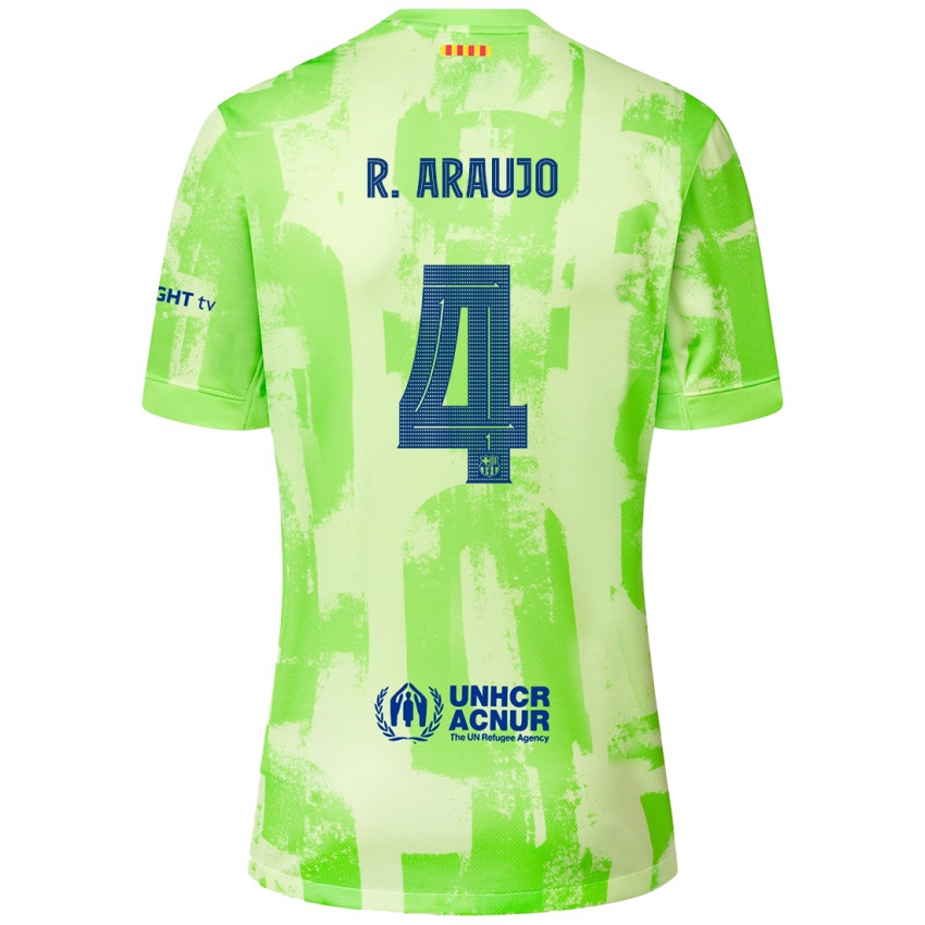 Niño Camiseta Ronald Araujo #4 Lima Equipación Tercera 2024/25 La Camisa Chile