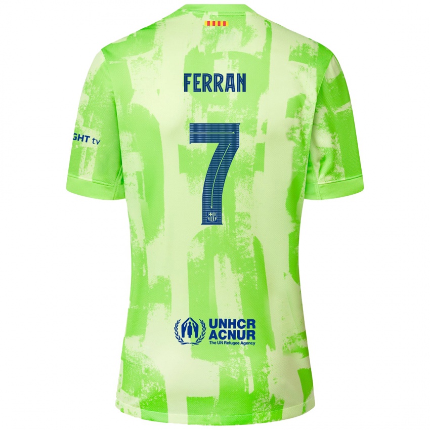 Niño Camiseta Ferran Torres #7 Lima Equipación Tercera 2024/25 La Camisa Chile