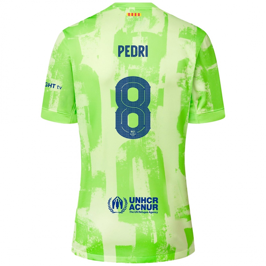 Niño Camiseta Pedri #8 Lima Equipación Tercera 2024/25 La Camisa Chile