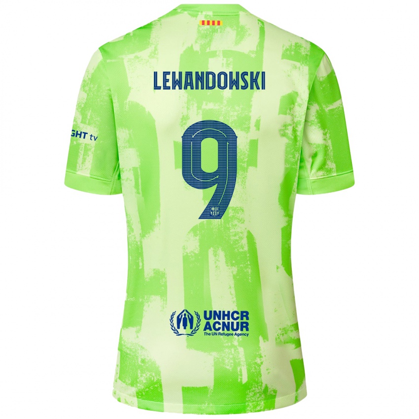 Niño Camiseta Robert Lewandowski #9 Lima Equipación Tercera 2024/25 La Camisa Chile