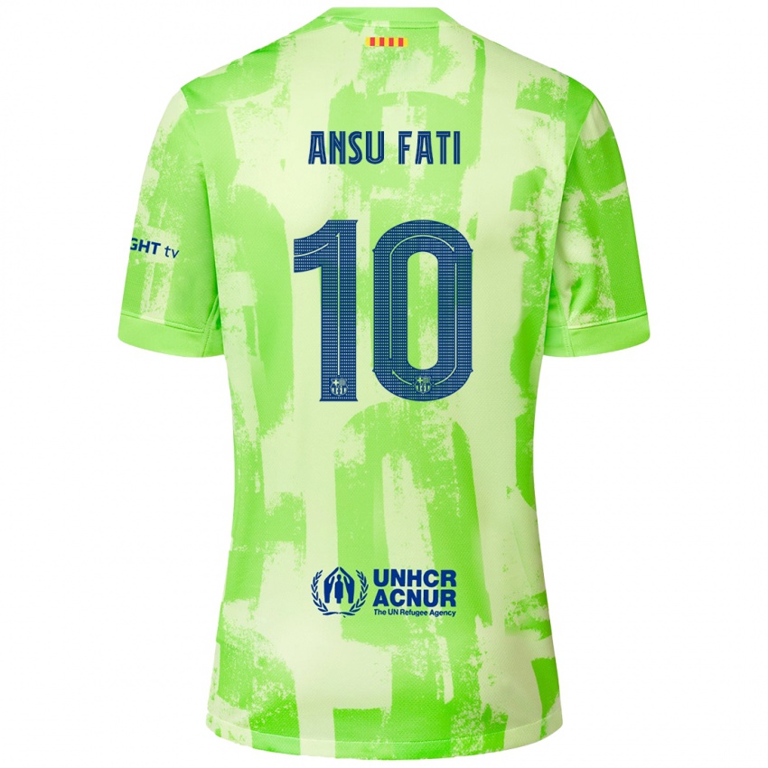 Niño Camiseta Ansu Fati #10 Lima Equipación Tercera 2024/25 La Camisa Chile