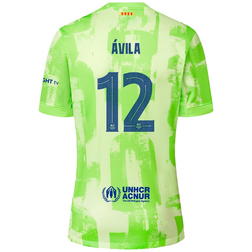 Niño Camiseta Dani Ávila #12 Lima Equipación Tercera 2024/25 La Camisa Chile