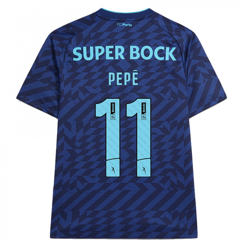 Niño Camiseta Pepê #11 Azul Marino Equipación Tercera 2024/25 La Camisa Chile