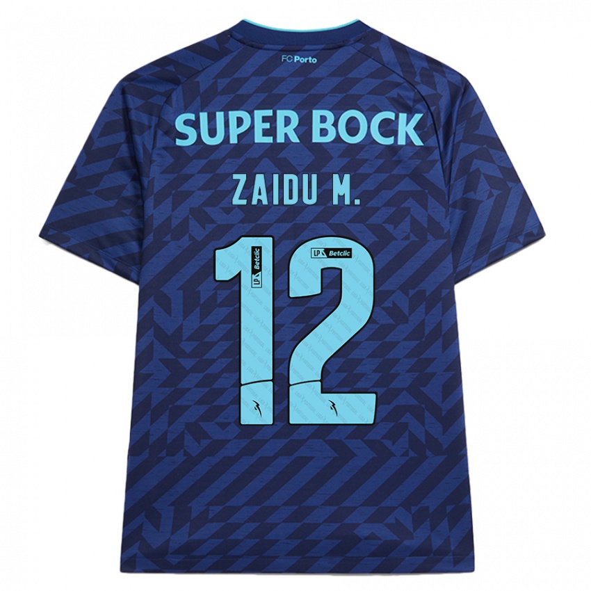 Niño Camiseta Zaidu #12 Azul Marino Equipación Tercera 2024/25 La Camisa Chile