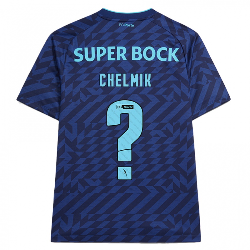 Niño Camiseta Chelmik #0 Azul Marino Equipación Tercera 2024/25 La Camisa Chile