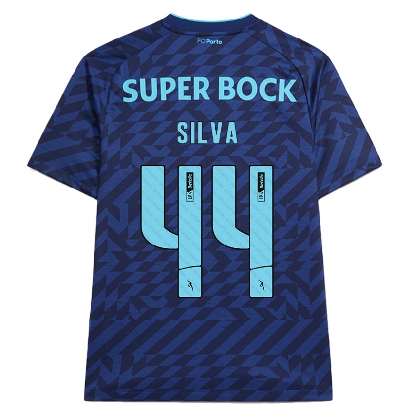 Niño Camiseta Felipe Silva #44 Azul Marino Equipación Tercera 2024/25 La Camisa Chile