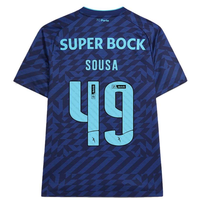 Niño Camiseta Gonçalo Sousa #49 Azul Marino Equipación Tercera 2024/25 La Camisa Chile