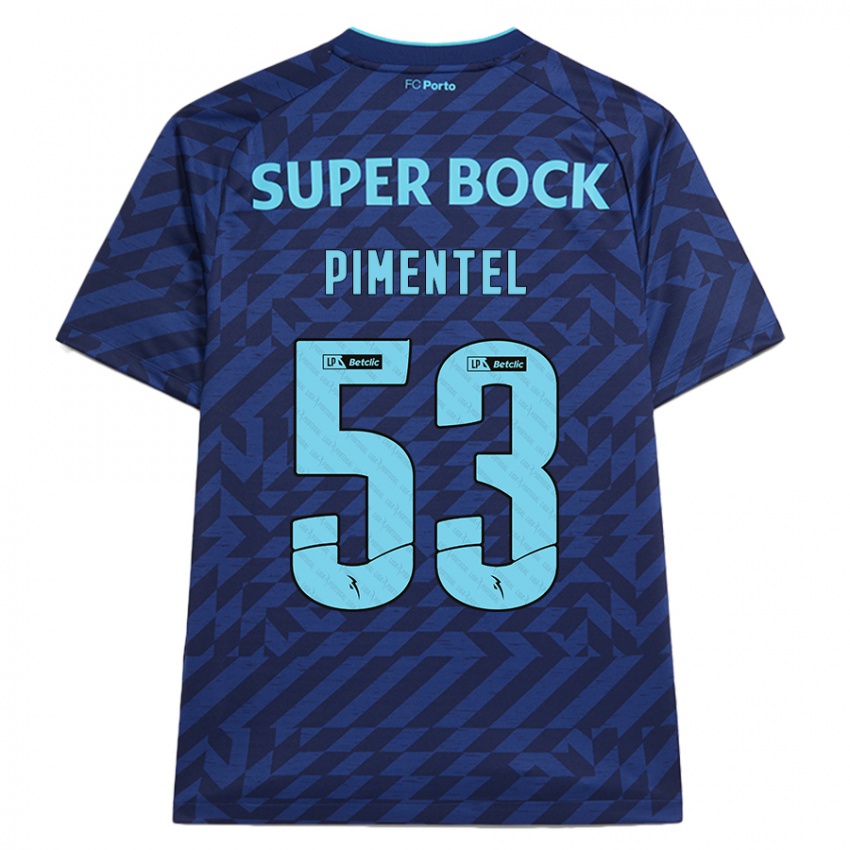 Niño Camiseta Eric Pimentel #53 Azul Marino Equipación Tercera 2024/25 La Camisa Chile