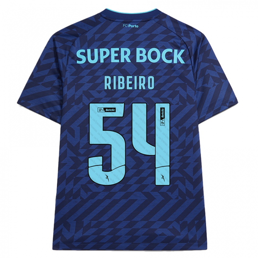 Niño Camiseta António Ribeiro #54 Azul Marino Equipación Tercera 2024/25 La Camisa Chile