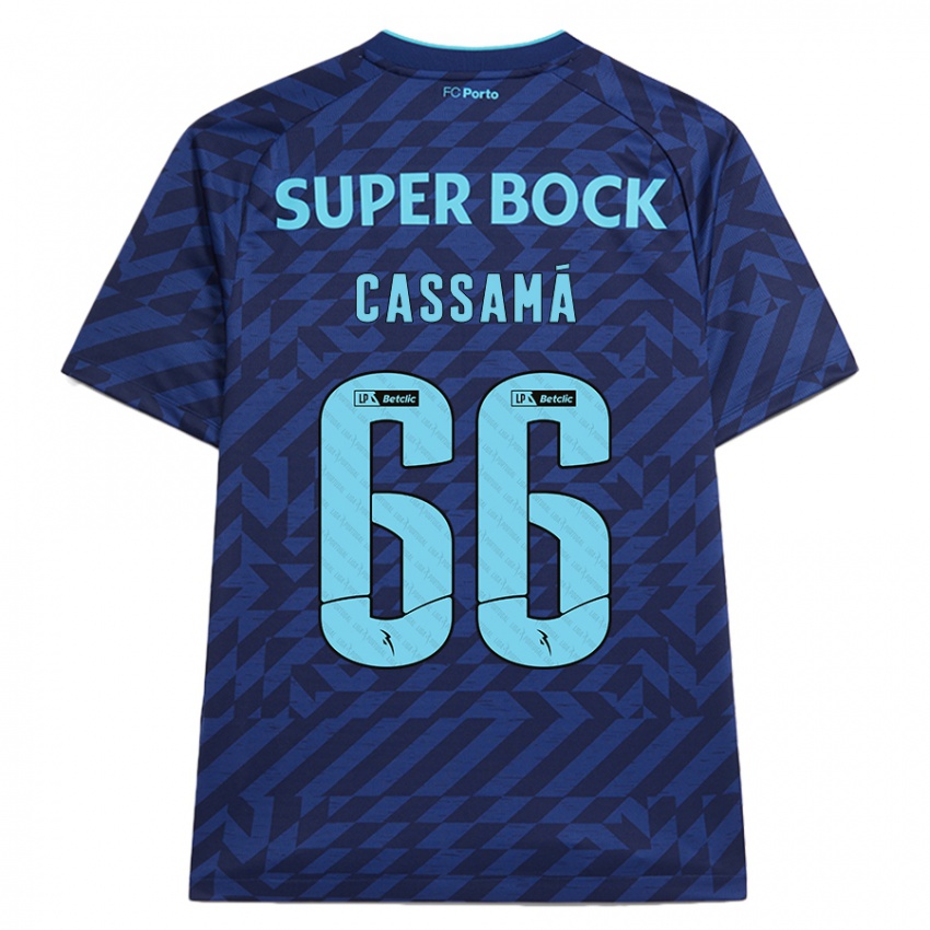 Niño Camiseta Adramane Cassamá #66 Azul Marino Equipación Tercera 2024/25 La Camisa Chile