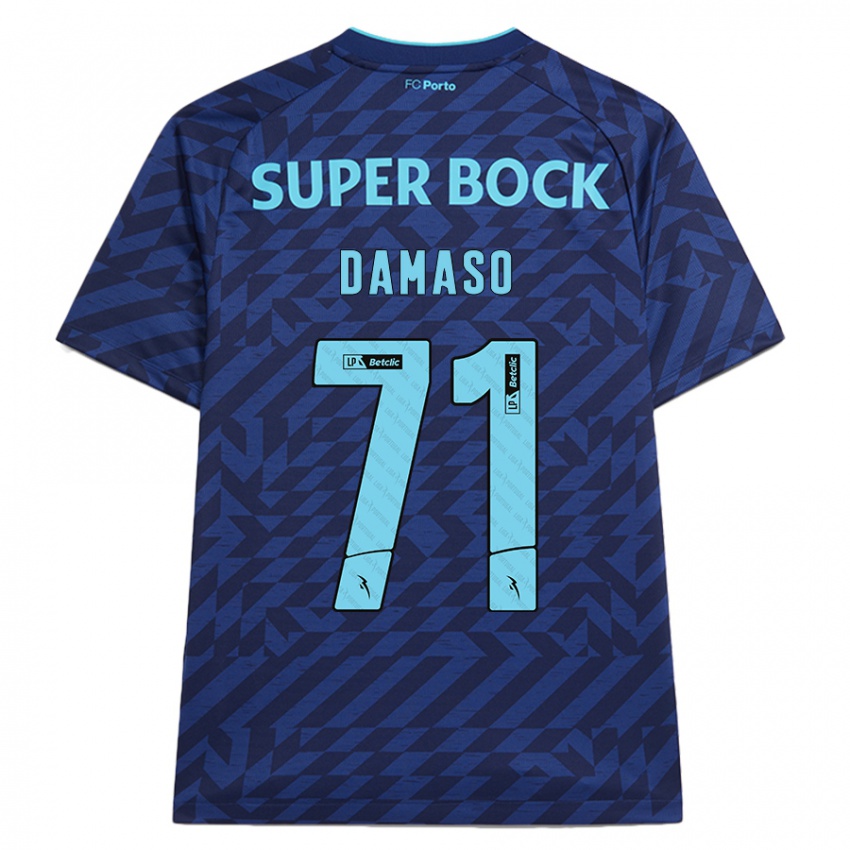 Niño Camiseta Nico Damaso #71 Azul Marino Equipación Tercera 2024/25 La Camisa Chile