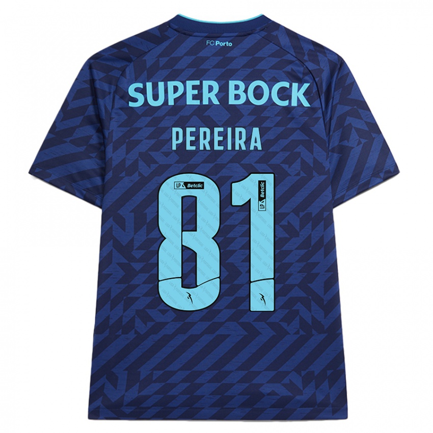 Niño Camiseta Martim Pereira #81 Azul Marino Equipación Tercera 2024/25 La Camisa Chile