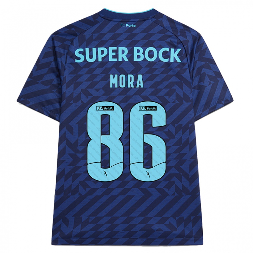 Niño Camiseta Rodrigo Mora #86 Azul Marino Equipación Tercera 2024/25 La Camisa Chile