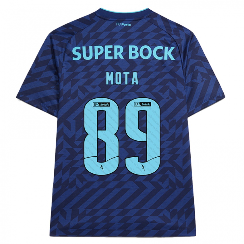 Niño Camiseta Luís Mota #89 Azul Marino Equipación Tercera 2024/25 La Camisa Chile