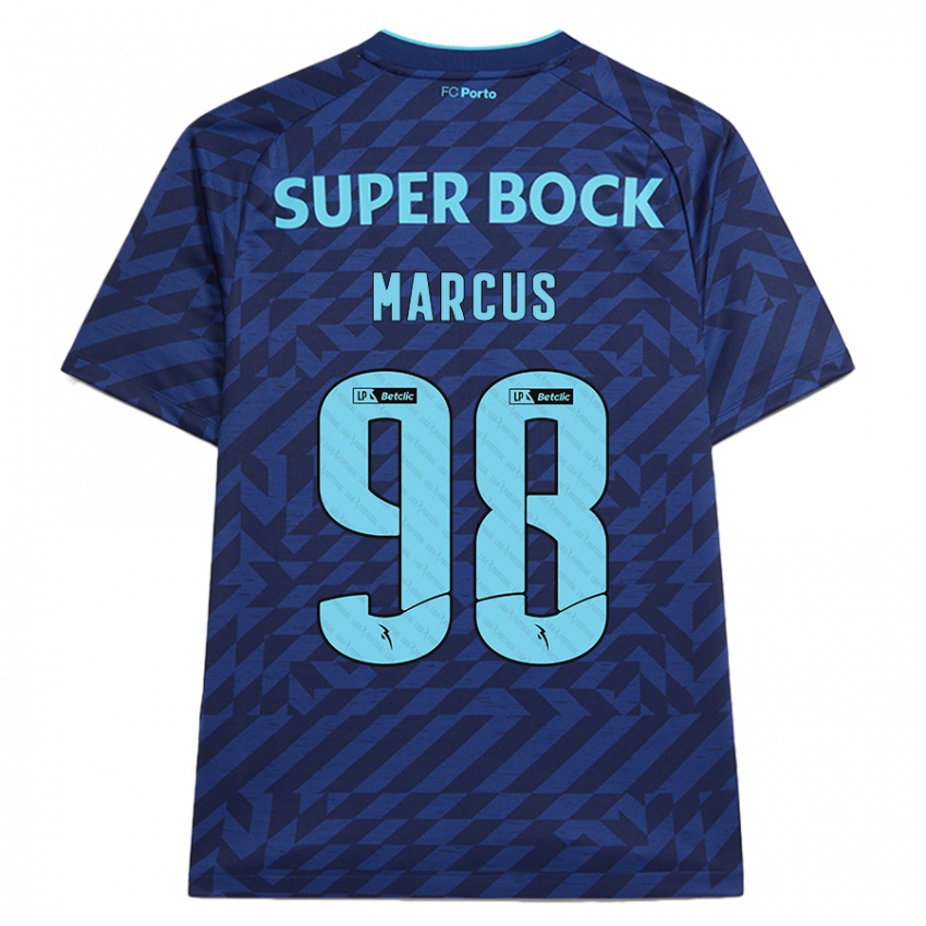 Niño Camiseta Abraham Marcus #98 Azul Marino Equipación Tercera 2024/25 La Camisa Chile