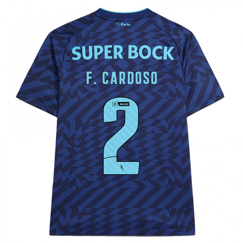 Niño Camiseta Fábio Cardoso #2 Azul Marino Equipación Tercera 2024/25 La Camisa Chile