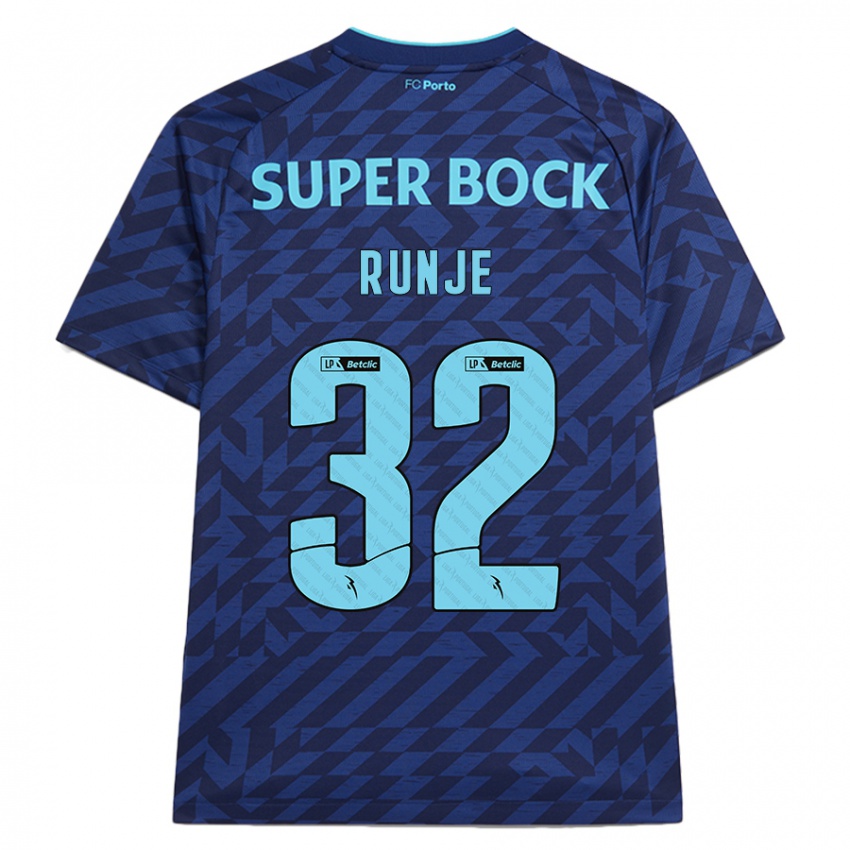 Niño Camiseta Roko Runje #32 Azul Marino Equipación Tercera 2024/25 La Camisa Chile