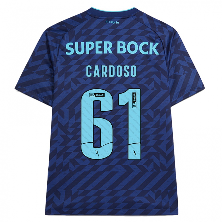 Niño Camiseta Ivan Cardoso #61 Azul Marino Equipación Tercera 2024/25 La Camisa Chile