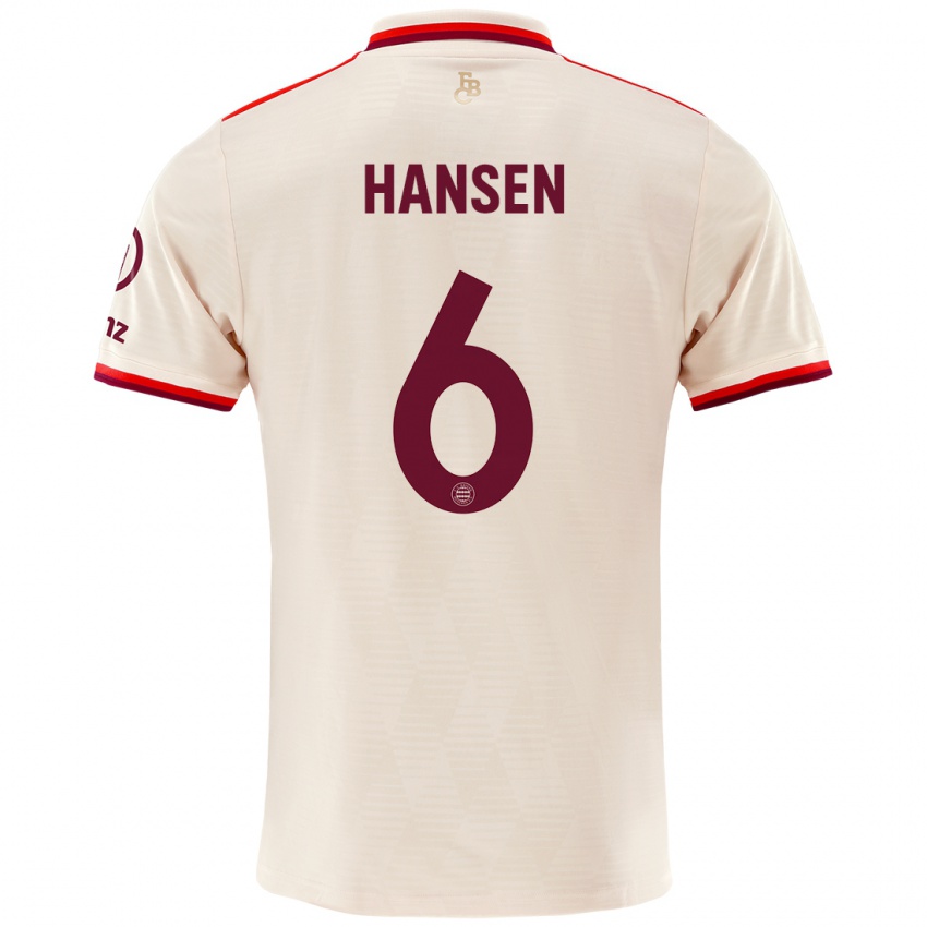 Niño Camiseta Tuva Hansen #6 Lino Equipación Tercera 2024/25 La Camisa Chile