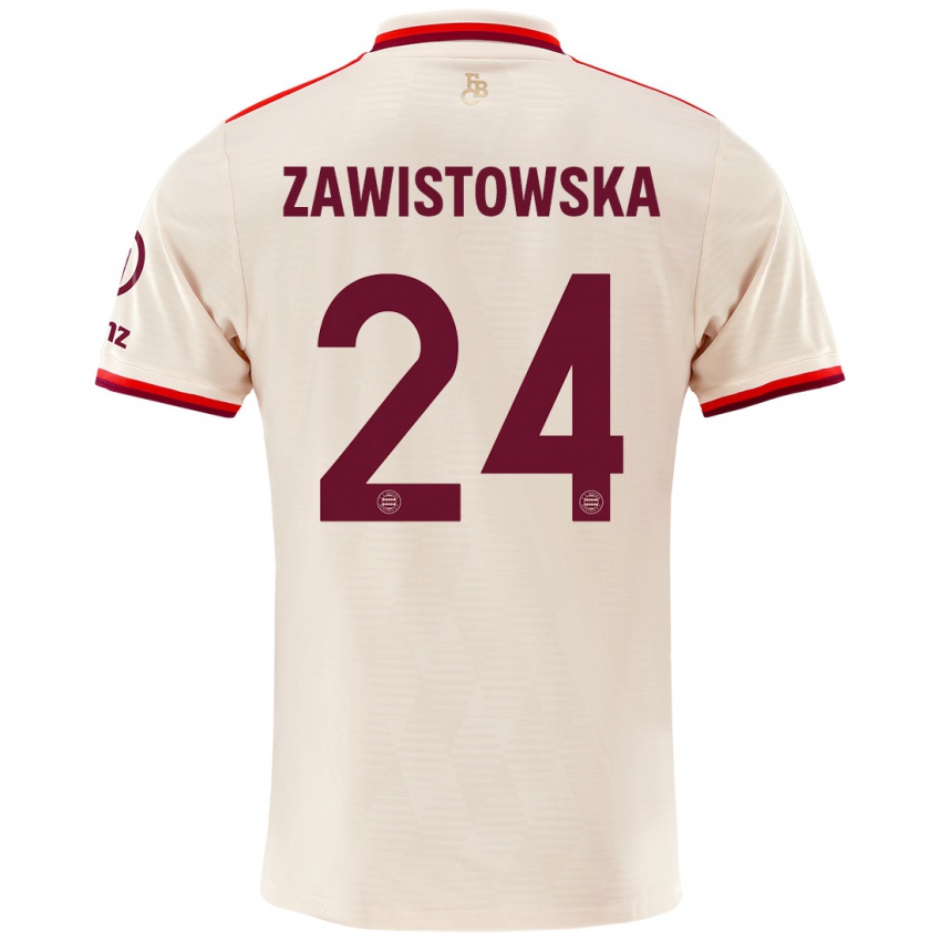 Niño Camiseta Weronika Zawistowska #24 Lino Equipación Tercera 2024/25 La Camisa Chile