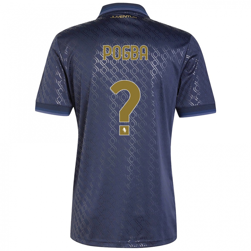 Niño Camiseta Paul Pogba #0 Azul Marino Equipación Tercera 2024/25 La Camisa Chile