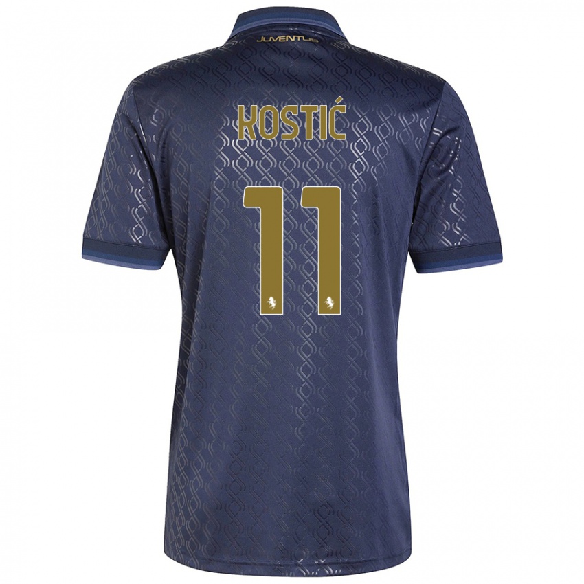 Niño Camiseta Filip Kostic #11 Azul Marino Equipación Tercera 2024/25 La Camisa Chile