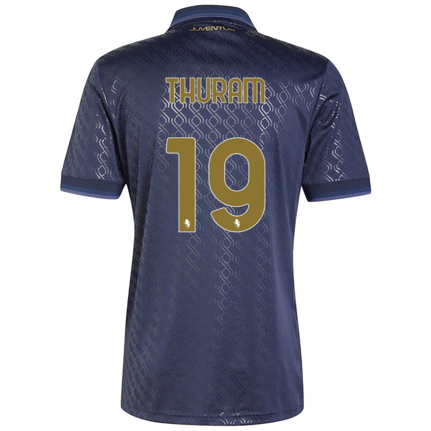 Niño Camiseta Khéphren Thuram #19 Azul Marino Equipación Tercera 2024/25 La Camisa Chile