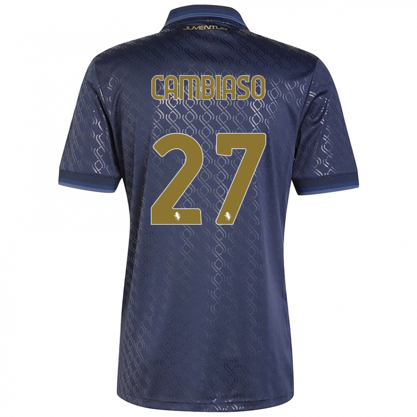 Niño Camiseta Andrea Cambiaso #27 Azul Marino Equipación Tercera 2024/25 La Camisa Chile