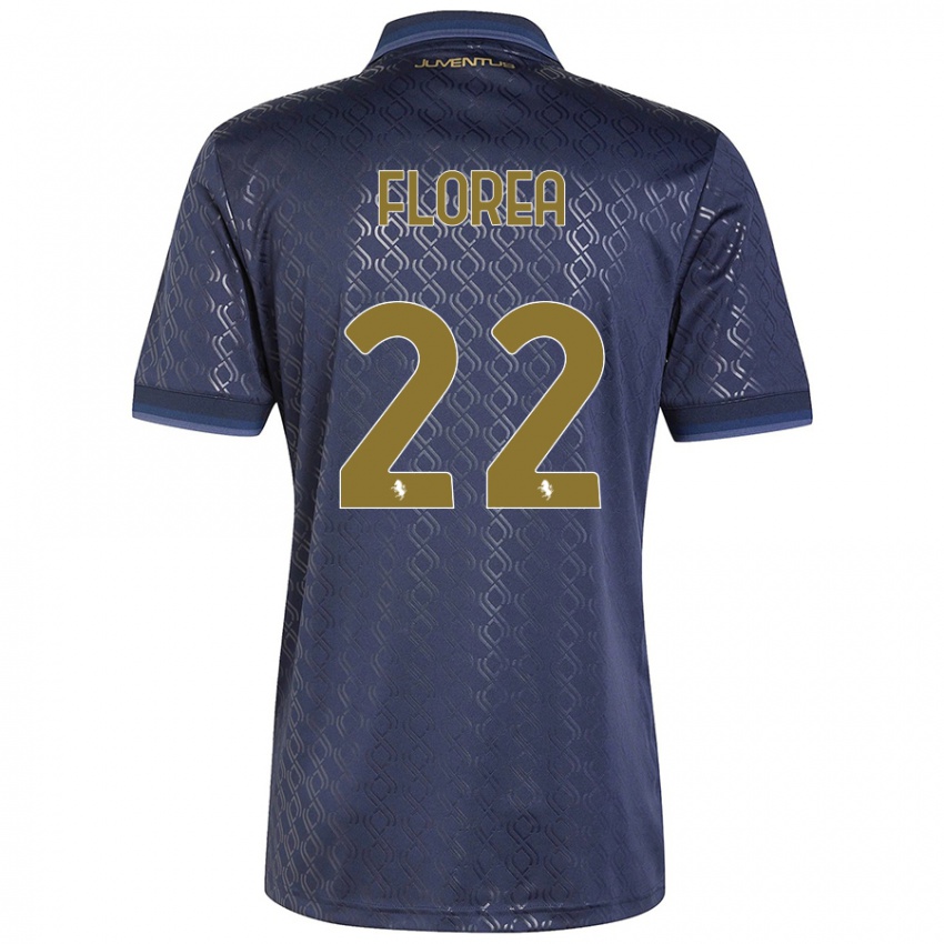 Niño Camiseta Andrei Florea #22 Azul Marino Equipación Tercera 2024/25 La Camisa Chile