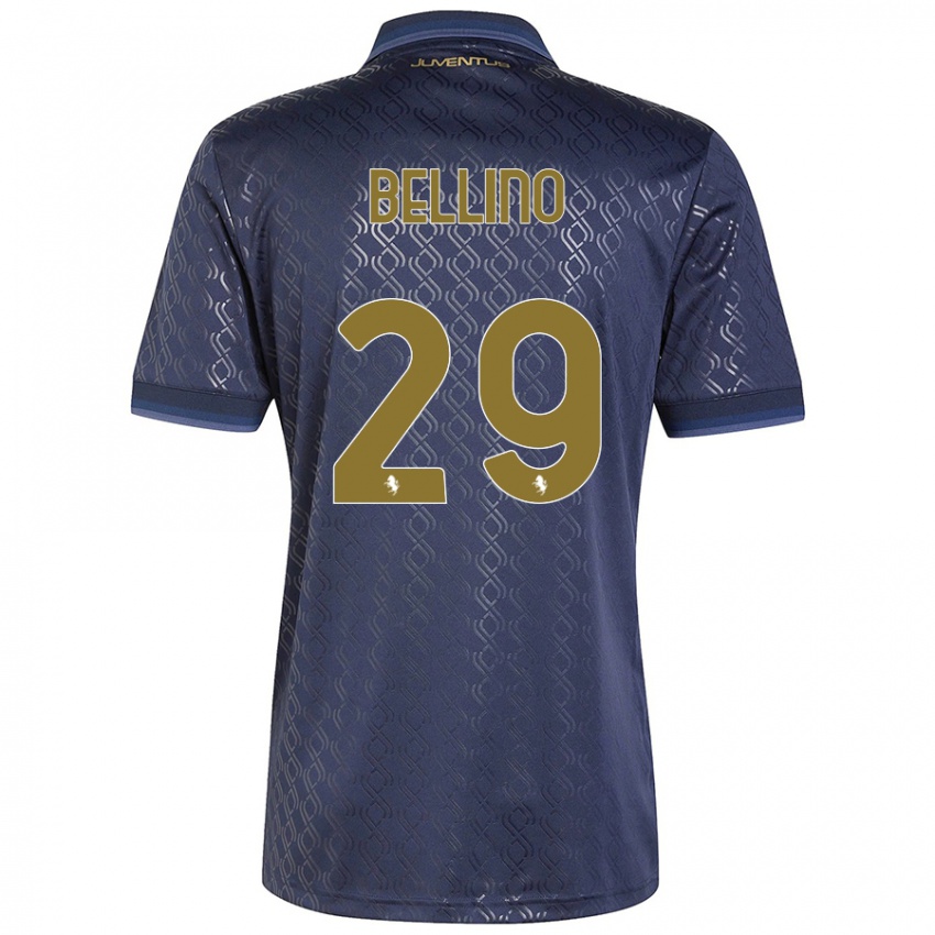 Niño Camiseta Filippo Bellino #29 Azul Marino Equipación Tercera 2024/25 La Camisa Chile