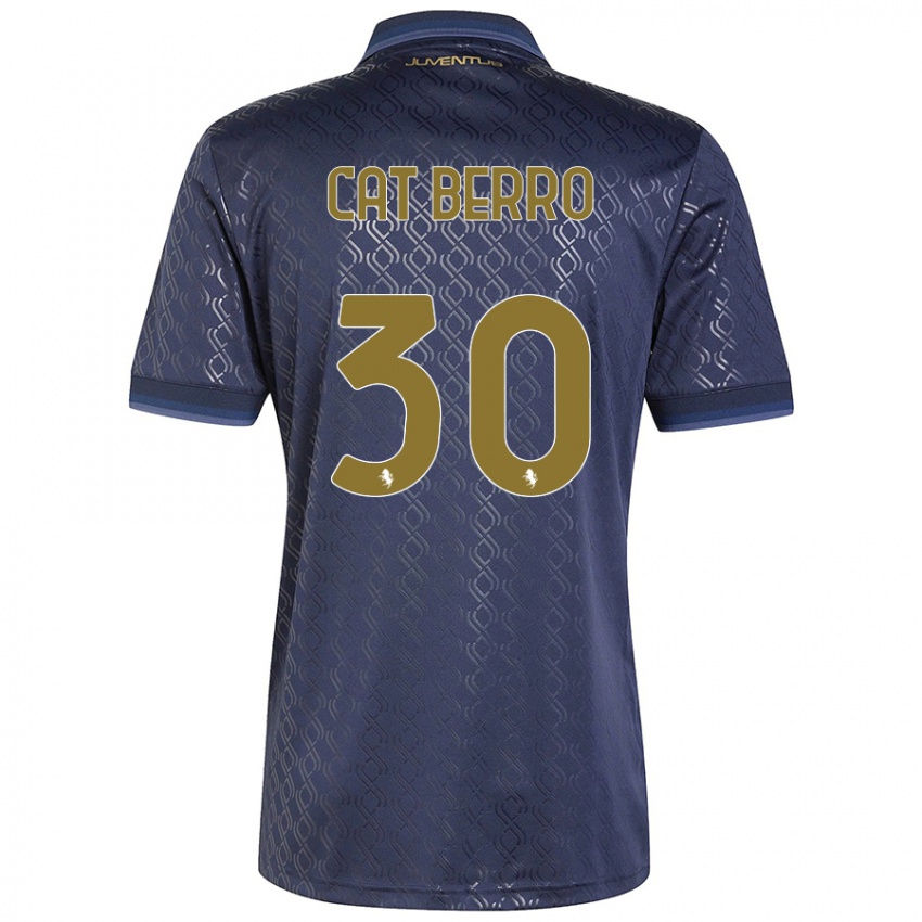 Niño Camiseta Simone Cat Berro #30 Azul Marino Equipación Tercera 2024/25 La Camisa Chile