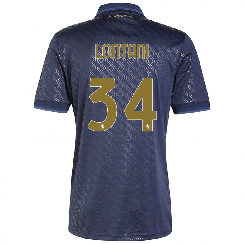 Niño Camiseta Matteo Lontani #34 Azul Marino Equipación Tercera 2024/25 La Camisa Chile