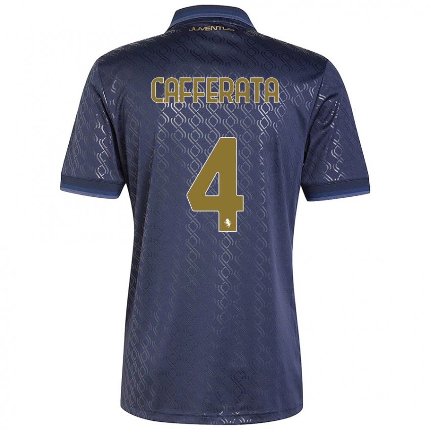 Niño Camiseta Federica Cafferata #4 Azul Marino Equipación Tercera 2024/25 La Camisa Chile