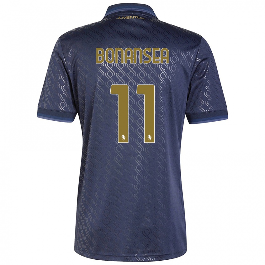 Niño Camiseta Barbara Bonansea #11 Azul Marino Equipación Tercera 2024/25 La Camisa Chile