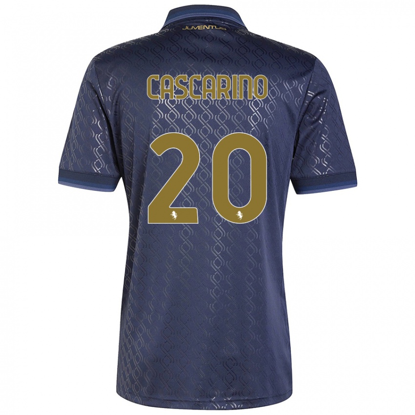 Niño Camiseta Estelle Cascarino #20 Azul Marino Equipación Tercera 2024/25 La Camisa Chile