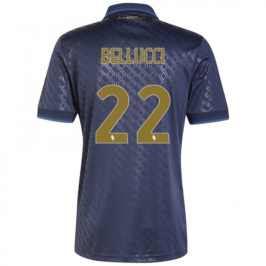 Niño Camiseta Melissa Bellucci #22 Azul Marino Equipación Tercera 2024/25 La Camisa Chile