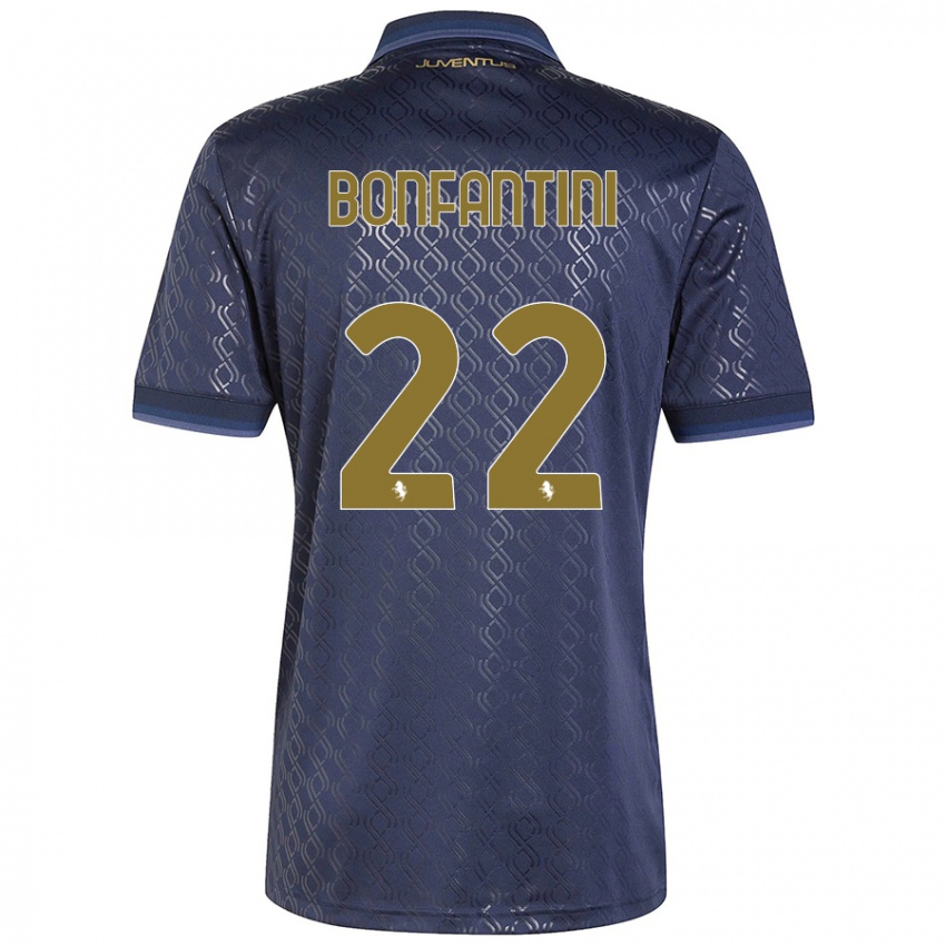 Niño Camiseta Agnese Bonfantini #22 Azul Marino Equipación Tercera 2024/25 La Camisa Chile