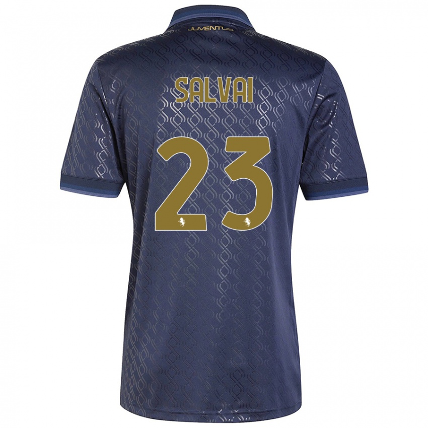 Niño Camiseta Cecilia Salvai #23 Azul Marino Equipación Tercera 2024/25 La Camisa Chile