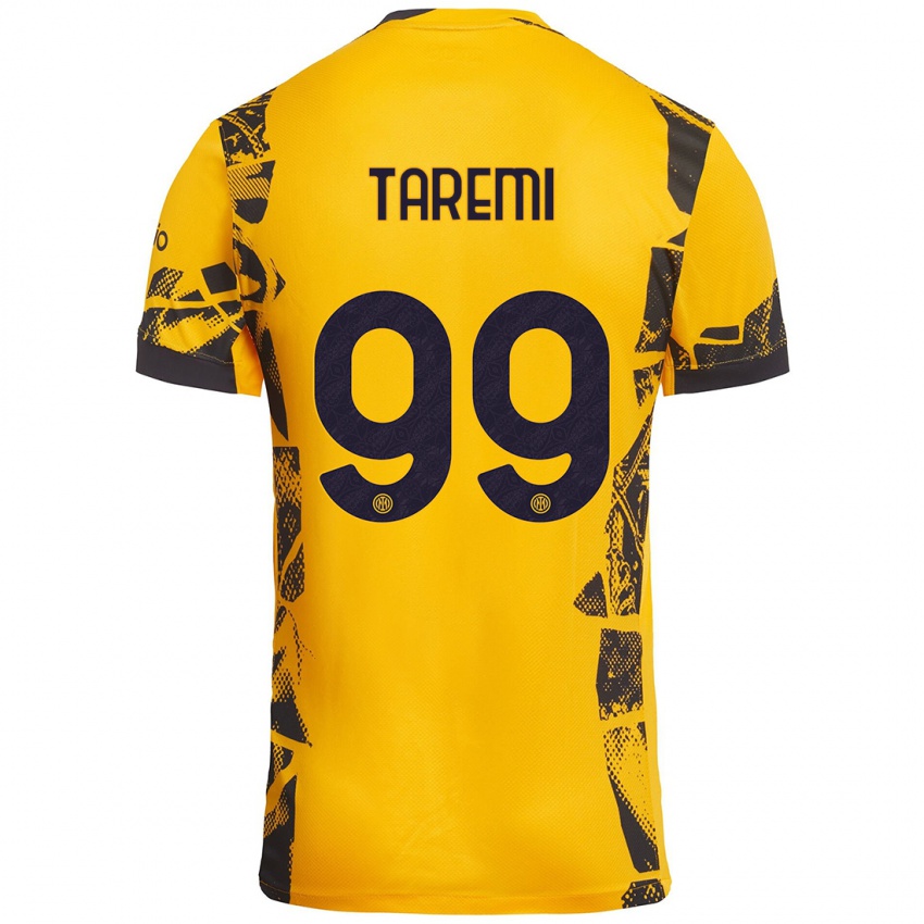 Niño Camiseta Mehdi Taremi #99 Dorado Negro Equipación Tercera 2024/25 La Camisa Chile